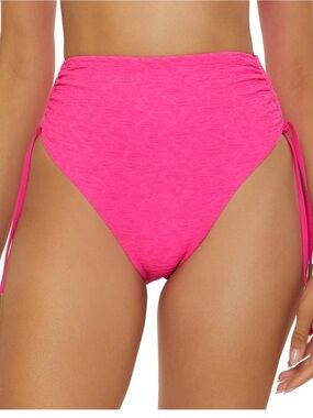 Trina Turk shirred high waist bikini bottom
